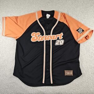 Chase Authentics‎ Jersey Mens 2XL Orange NASCAR Tony Stewart #20 Sewn Button Up